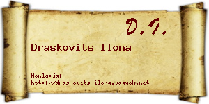 Draskovits Ilona névjegykártya